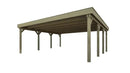 Weka Doppelcarport 609, 576x591, Grün imprägniert