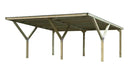 Weka Carport 612, 588x362, Grün imprägniert