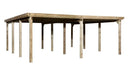 Weka Carport 618, 576x591, Grün imprägniert