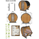 Fjordholz Barrel Sauna Model Leo Classic