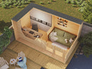 Fjordholz Gartenhaus Modell Office Box Größe XL natur