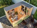 Fjordholz Gartenhaus Modell Office Box Größe L natur