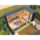 Fjordholz Gartenhaus Modell Office Box Größe M schwarz