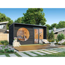 Fjordholz Gartenhaus Modell Office Box Größe M schwarz