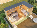 Fjordholz Gartenhaus Modell Office Box Größe M natur