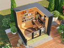 Fjordholz Gartenhaus Modell Office Box Größe XS schwarz