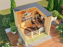 Fjordholz Gartenhaus Modell Office Box Größe XS natur