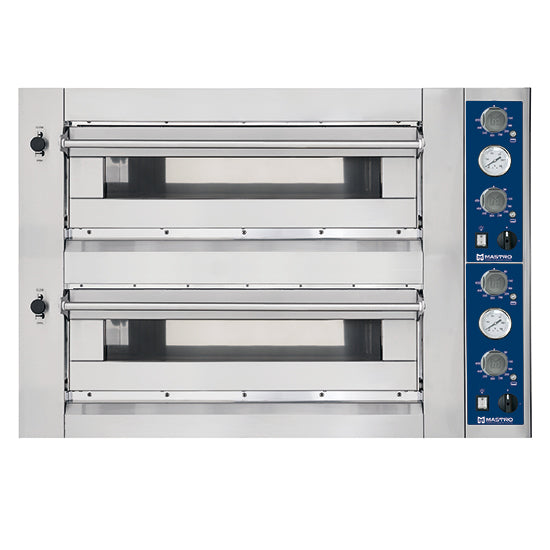 Virtus & Mastro Elektro-Pizzaofen für 4+4 Pizzen ø 35 cm, mechanische Bedienung