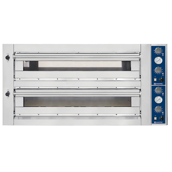 Virtus & Mastro electric pizza oven for 9+9 pizzas ø 35 cm, mechanical operation