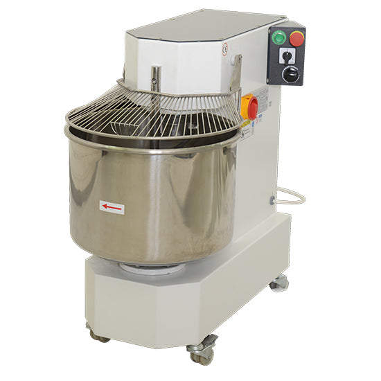 Virtus & Mastro Spiralteigkneter 15 kg/25 Liter, 2 Geschwindigkeiten, mit Timer