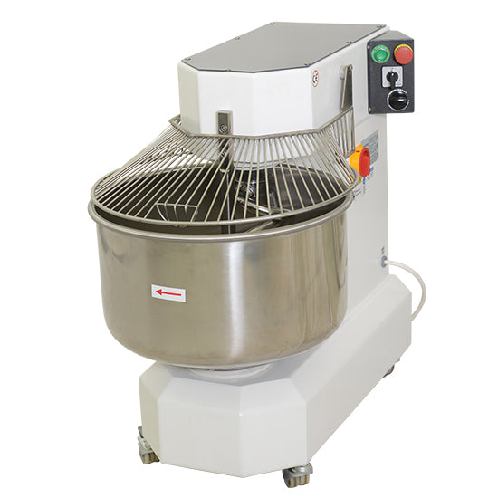 Virtus & Mastro Spiralteigkneter 30 kg/50 Liter, 2 Geschwindigkeiten, mit Timer