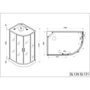 Sanotechnik complete shower cubicle VARIO right 80x120x215cm