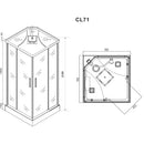 Sanotechnik complete shower cubicle TREND 2 90x90x215cm
