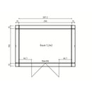 Fjordholz Flat Roof Garden Shed Model Chris 28