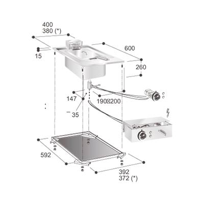 AfG Berlin Droft40 Drop-in Friteuse 1 Becken