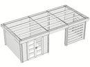 Fjordholz Flachdach Gartenhaus Modell Samim 28