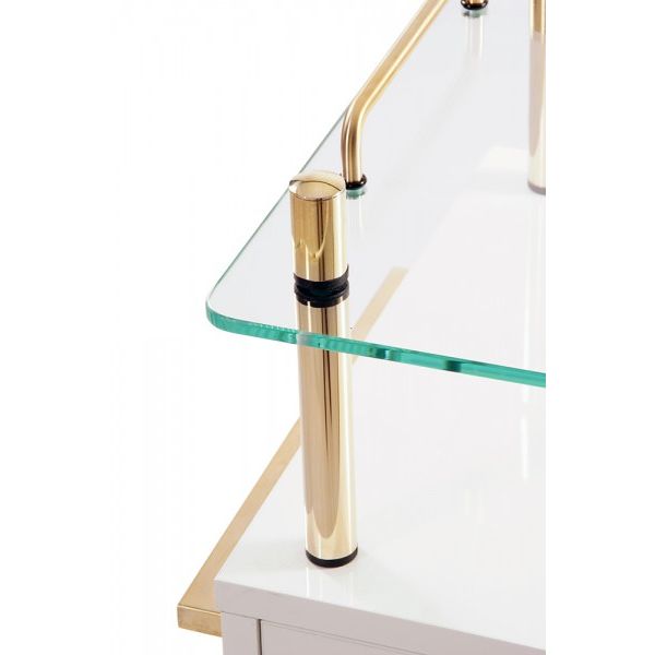 Tavolino Soleni Luxury 2 bianco Edizione Oro zecchino 999