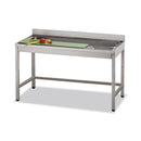 Virtus & Mastro vegetable preparation table with cutting board and basin, L=2000 mm