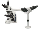Euromex Delphi-X Observer Mehrkopfsystem für 3 Beobachter. Ein Trinokularkopf und zwei Binokularköpfe mit SWF 10x/25 mm Ø 30 mm Okularen. Ausgestattet mit Plan PLi 4/10/20/S40/S100x Öl-IOS-Objektiven