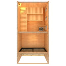 Karibu Gartensauna "Saunahaus Miramar" 5 Personen 9 kW Ofen (finnisch) + Steuergerät HUUM WIFI
