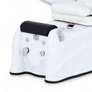 Weelko EASE Elektrisches Pedispa mit 2 Motoren, gepolstert in PU, Weiß