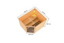 Karibu Massivholzsauna "Sauna Mila 6" 4 Personen 9 kW Bio-Kombi Ofen + Steuergerät HUUM WIFI