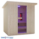 Sanotechnik LAHTI Außensauna + Infrarotkabine für 5-6 Personen 198x181,5x202,2 cm
