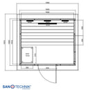 Sanotechnik LAHTI Außensauna + Infrarotkabine für 5-6 Personen 198x181,5x202,2 cm