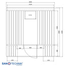 Sanotechnik LIETO Außensauna für 6 Personen 220x223,6x250,1 cm