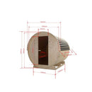 Sanotechnik - NYBORG L Außensauna für 6 Personen 194,2x244,9x194,9 cm