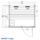 Sanotechnik TRONDHEIM M Außensauna für 2 Personen 161,2x134,6x220 cm