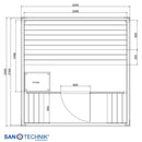 Sanotechnik NORA L Außensauna für 4-5 Personen 220x220x220 cm