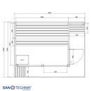 Sanotechnik NORA XL Außensauna für 4-5 Personen 280x220x220 cm