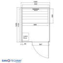 Sanotechnik GLACIER S Sauna+Infrarotkabine 100x120x200 cm
