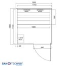 Sanotechnik GLACIER M Sauna+Infrarotkabine 120x120x200 cm