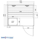 Sanotechnik GLACIER L Sauna+Infrarotkabine 150x120x200 cm