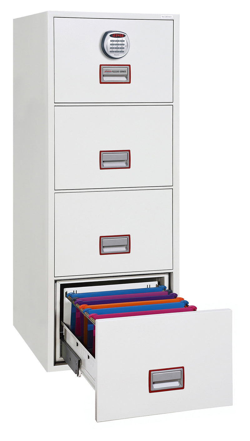 Phoenix World Class Vertical Fire File FS2254E 4-Schubladen-Akteneinrichtung mit Elektronikschloss