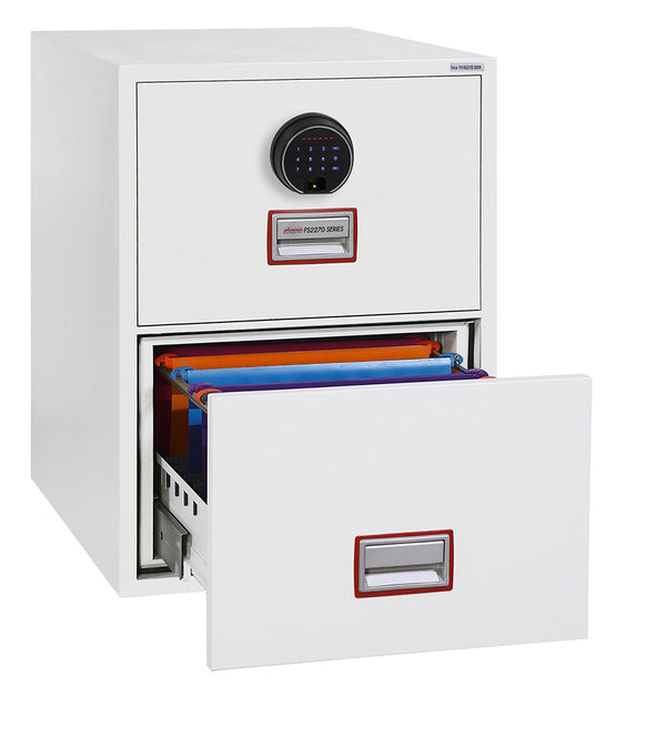 Phoenix World Class Vertical Fire File FS2272F 2-Schubladen-Aktenkabinett mit Fingerabdruckschloss