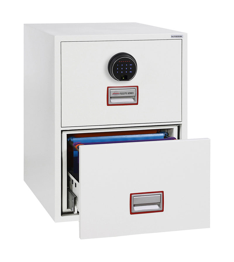 Phoenix World Class Vertical Fire File FS2272F 2-Schubladen-Aktenkabinett mit Fingerabdruckschloss