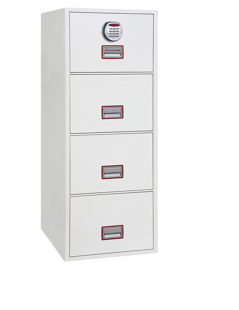 Phoenix World Class Vertical Fire File FS2274E 4-Schubladen-Aktenkabinett mit Elektronikschloss