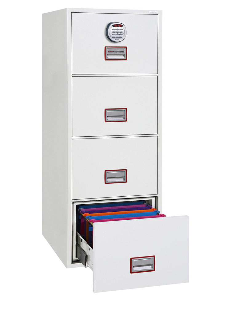 Phoenix World Class Vertical Fire File FS2274E 4-Schubladen-Aktenkabinett mit Elektronikschloss