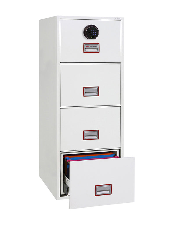 Phoenix World Class Vertical Fire File FS2274F 4-Schubladen-Aktenkabinett mit Fingerabdruckschloss