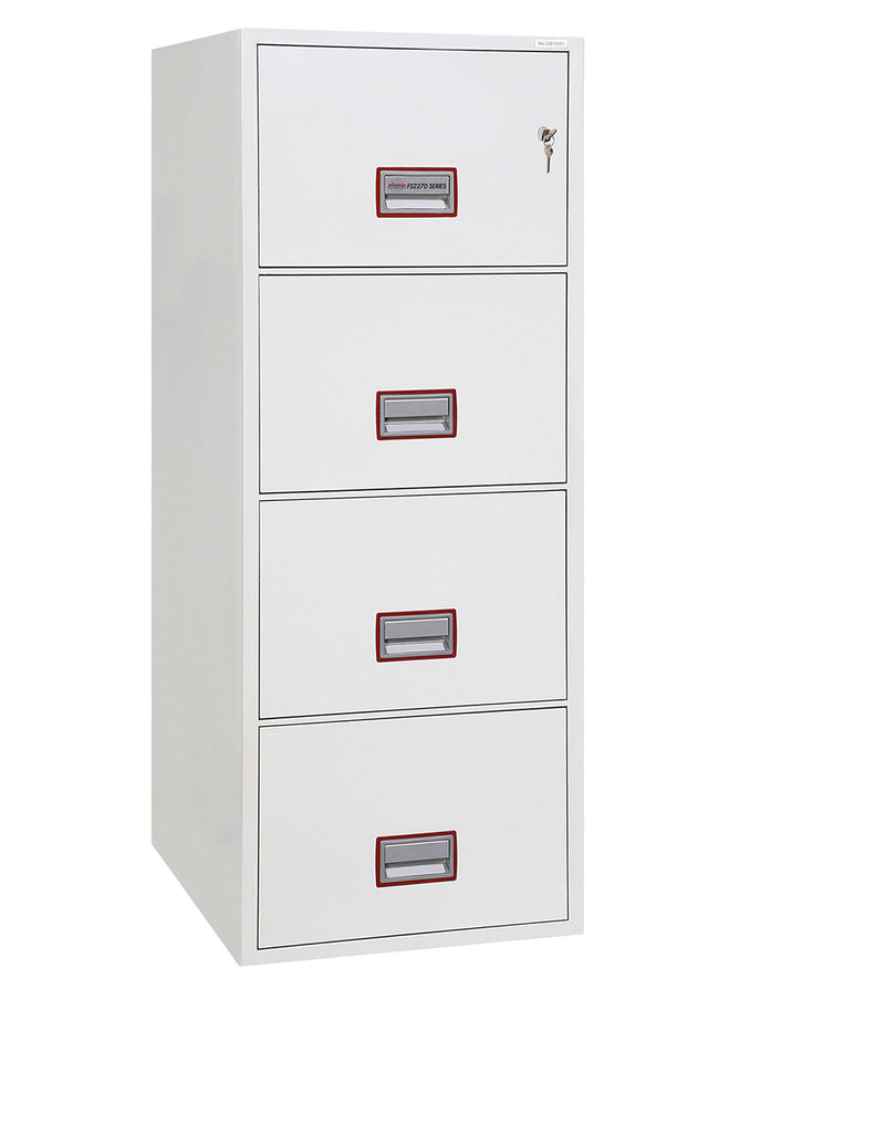 Phoenix World Class Vertical Fire File FS2274K 4-Schubladen-Aktenkabinett mit Schlüsselschloss