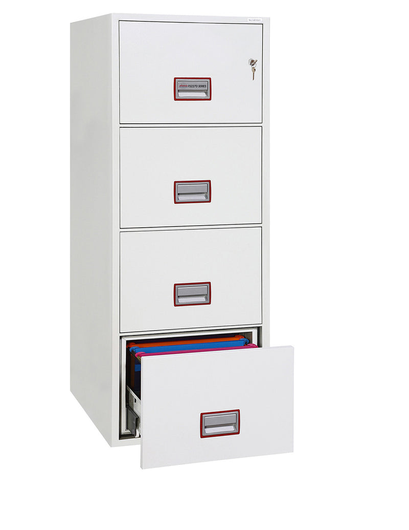 Phoenix World Class Vertical Fire File FS2274K 4-Schubladen-Aktenkabinett mit Schlüsselschloss