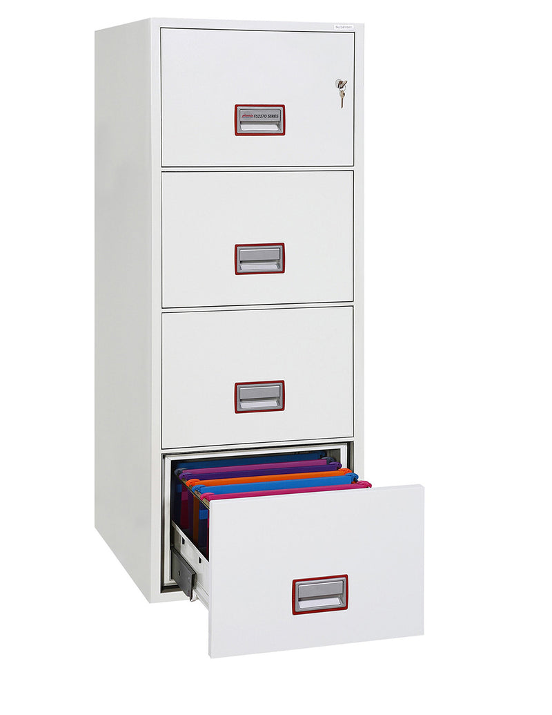 Phoenix World Class Vertical Fire File FS2274K 4-Schubladen-Aktenkabinett mit Schlüsselschloss