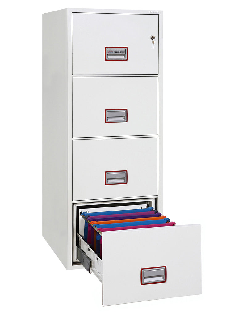 Phoenix World Class Vertical Fire File FS2274K 4-Schubladen-Aktenkabinett mit Schlüsselschloss