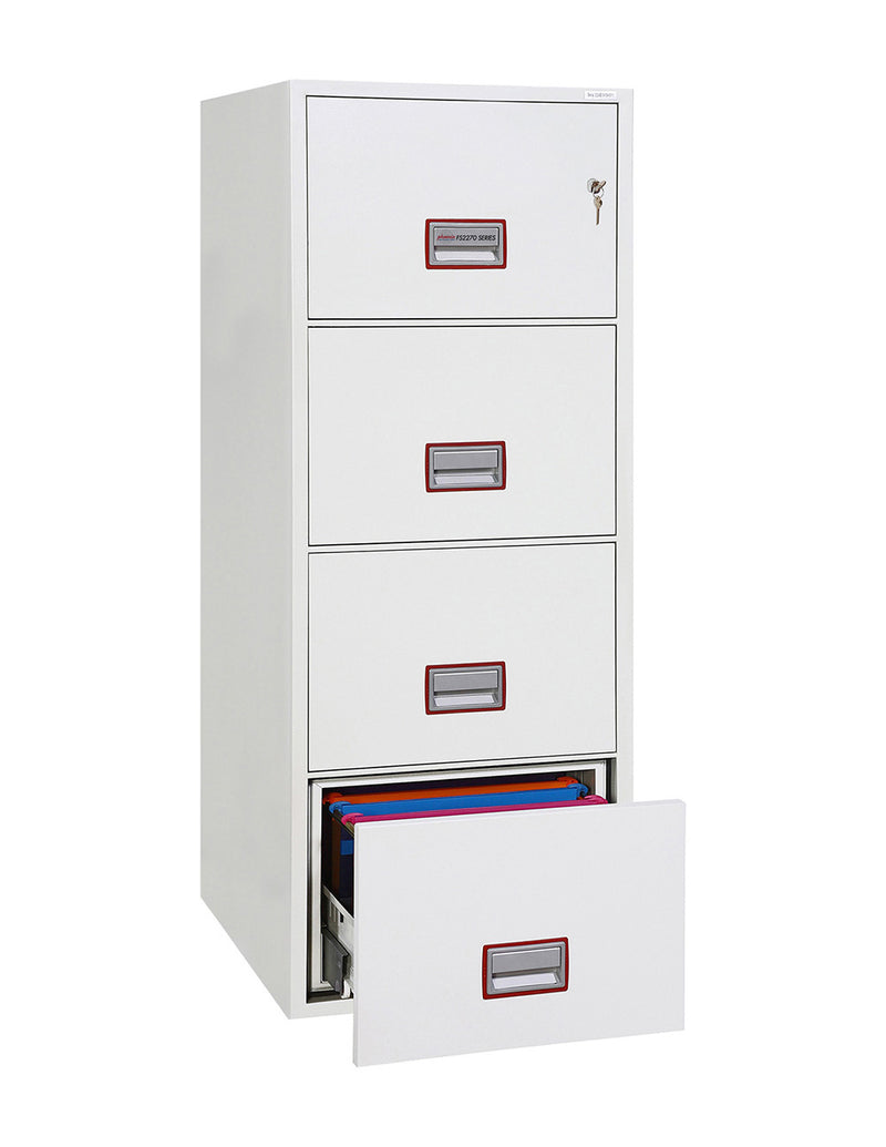 Phoenix World Class Vertical Fire File FS2274K 4-Schubladen-Aktenkabinett mit Schlüsselschloss
