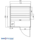 Sanotechnik FALUN M Sauna 120x120x200 cm