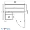 Sanotechnik FALUN L Sauna 150x120x200 cm