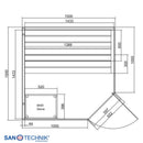 Sanotechnik FALUN XL Sauna 150x150x200 cm